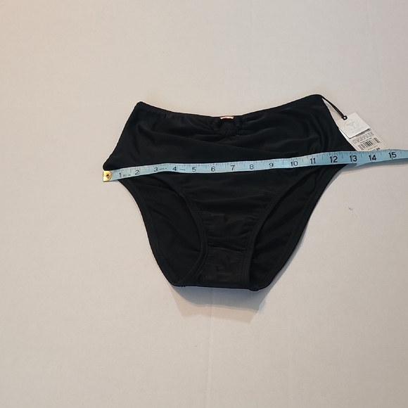 Shade & Shore Womens Black High-Waisted Bikini Bottom NWT Small High Leg - Picture 8 of 8